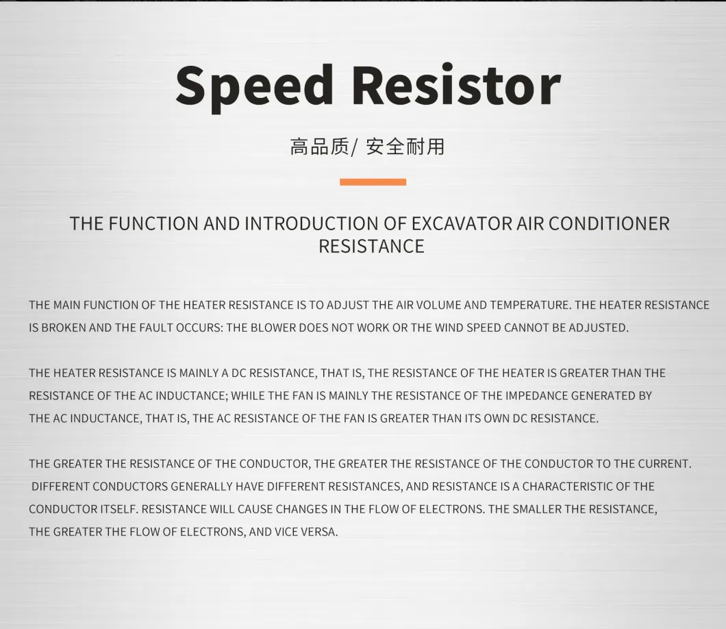 Air Conditioning Resistance Sk-6 Sh200 330A3 E308 Heater Regulator Blower Motor Resistor for Excavator